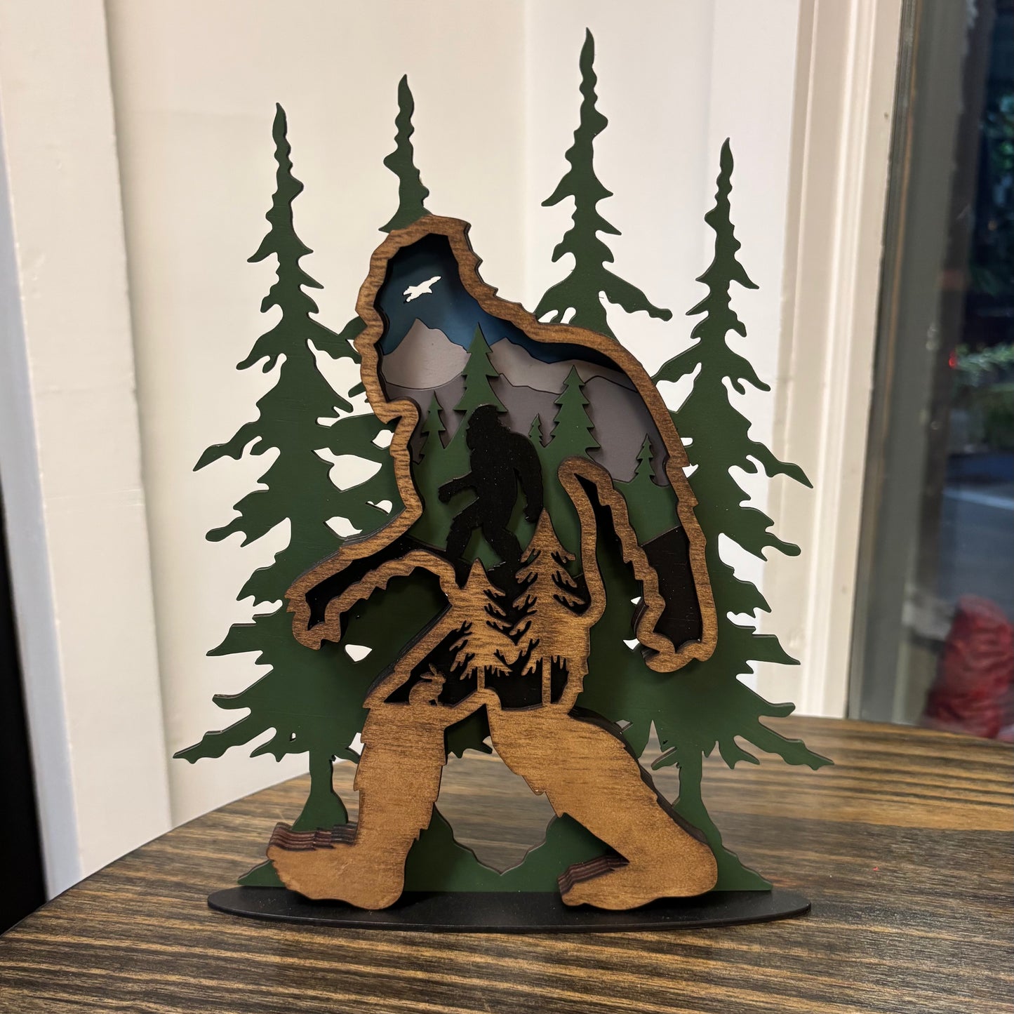 Bigfoot Layer Standing Silhouette