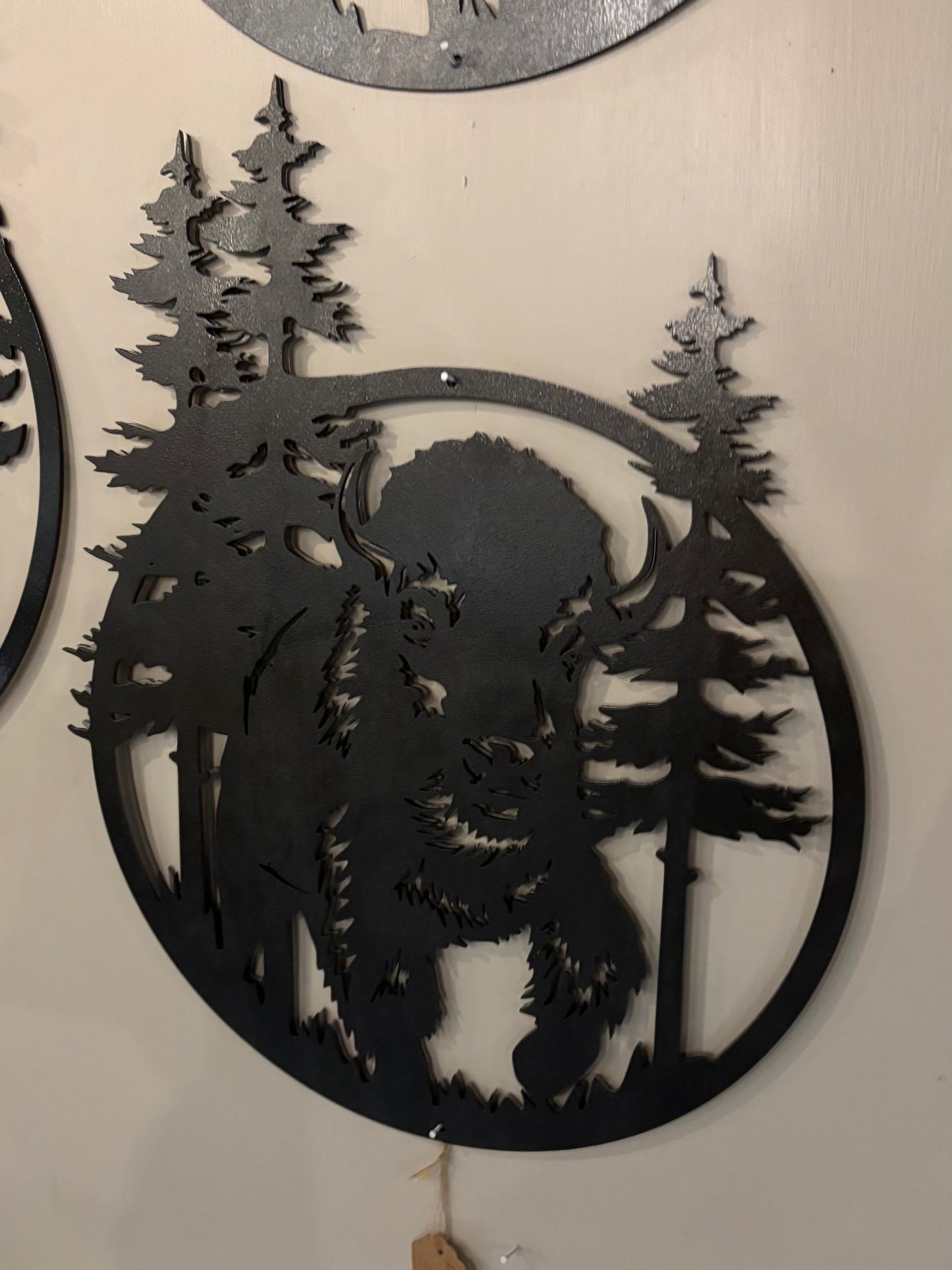 Bison Round Wall Art