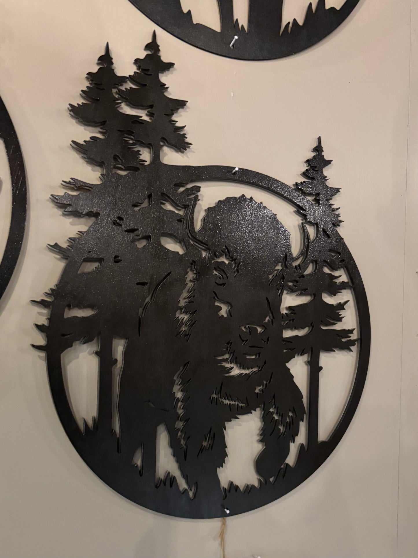 Bison Round Wall Art