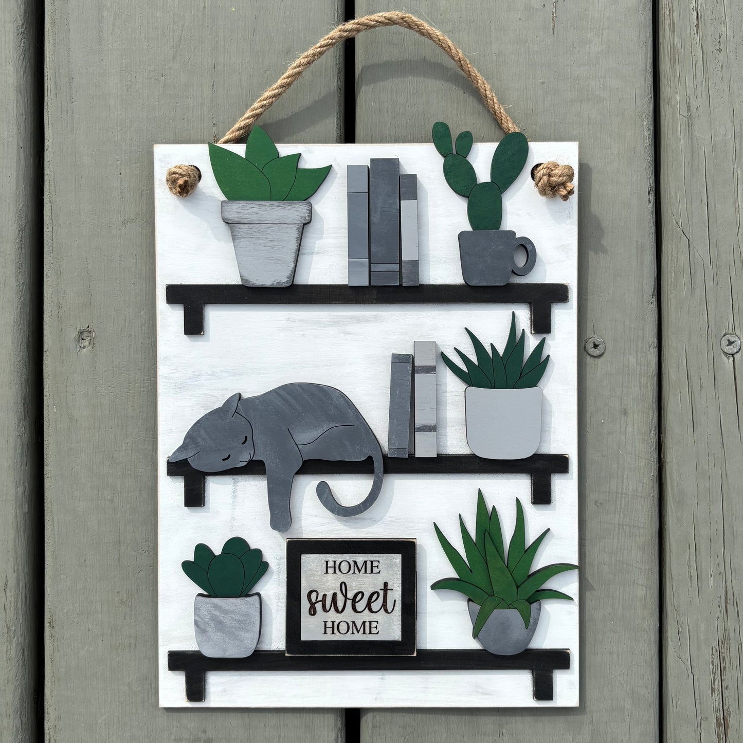 Hanging Plant Bookshelves