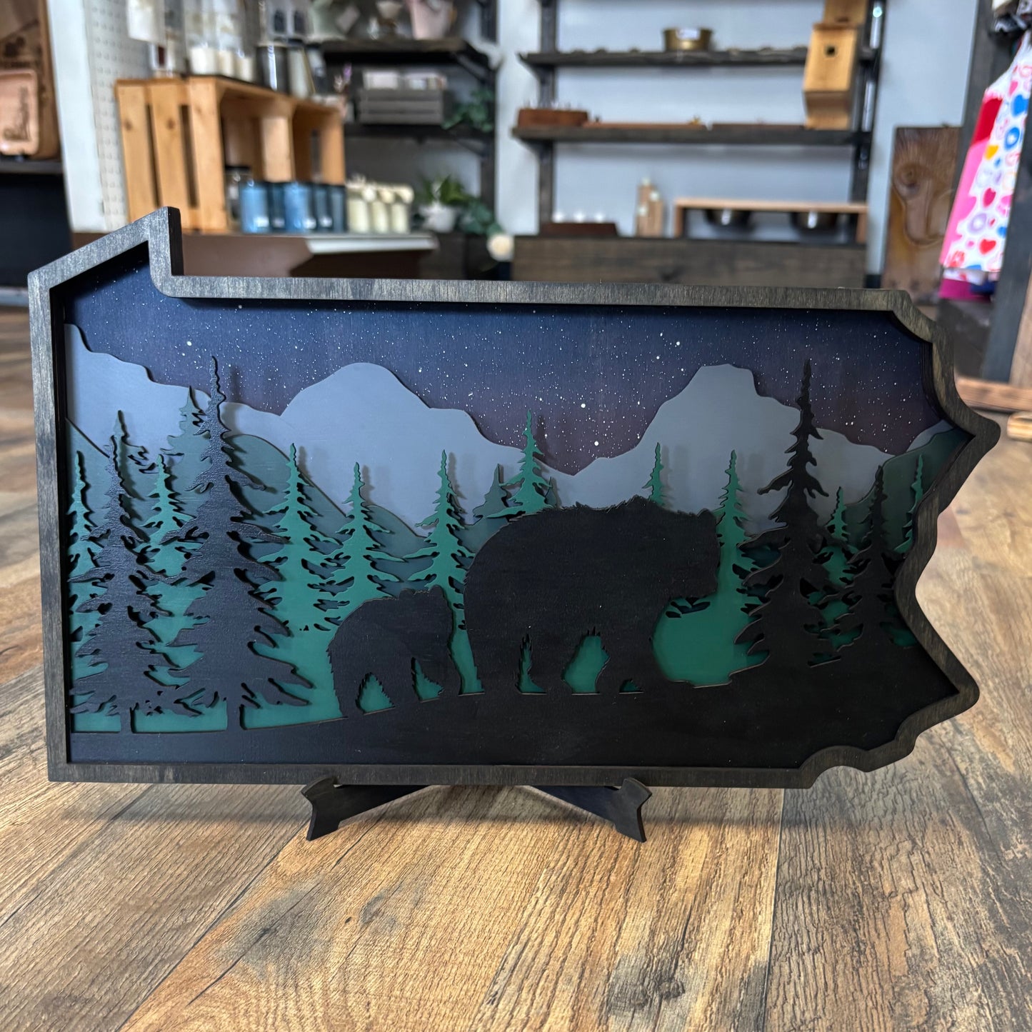 PA Framed Bear & Cub