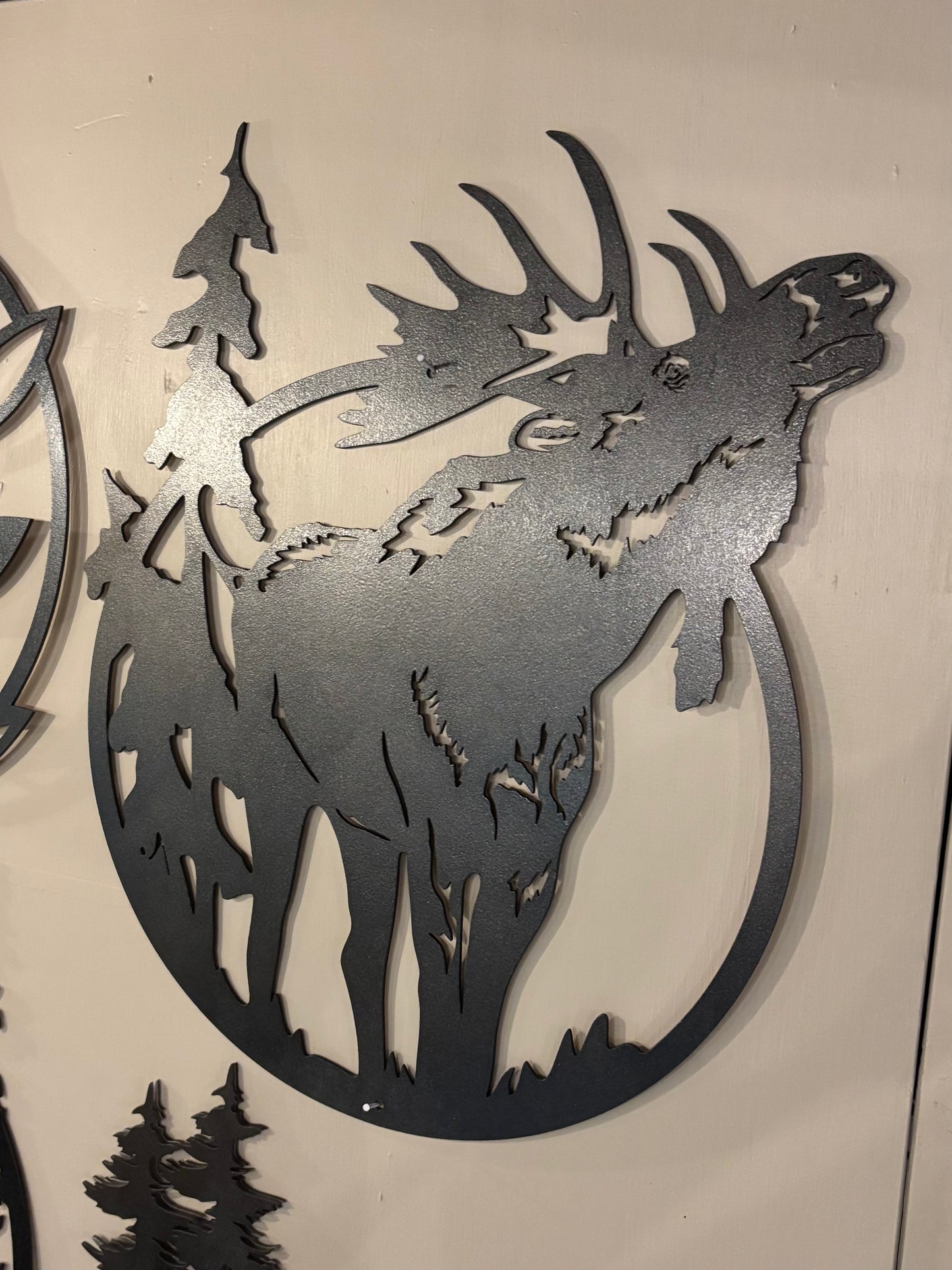 Moose Round Wall Art