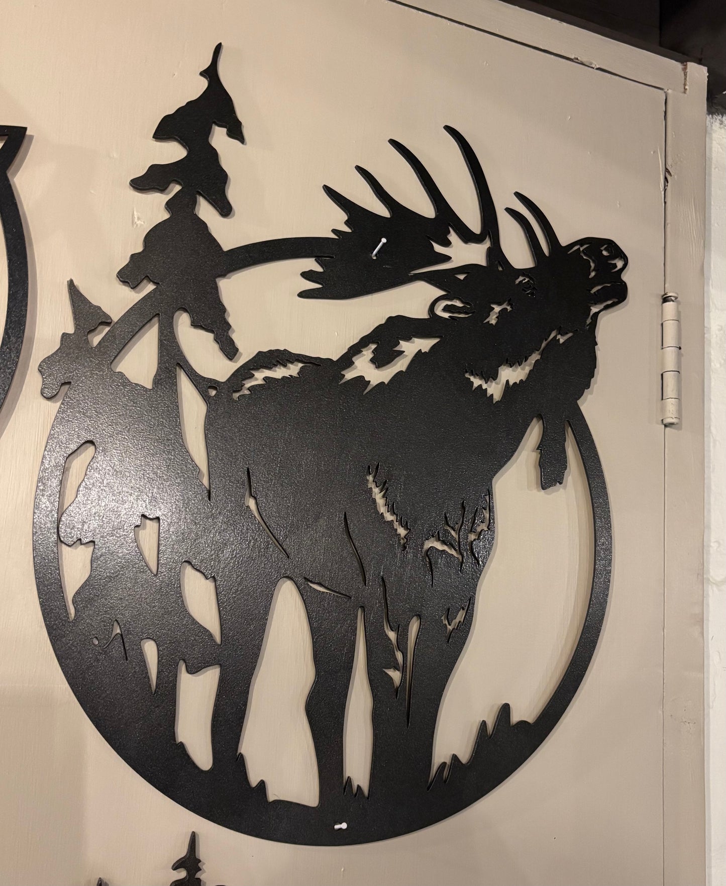 Moose Round Wall Art