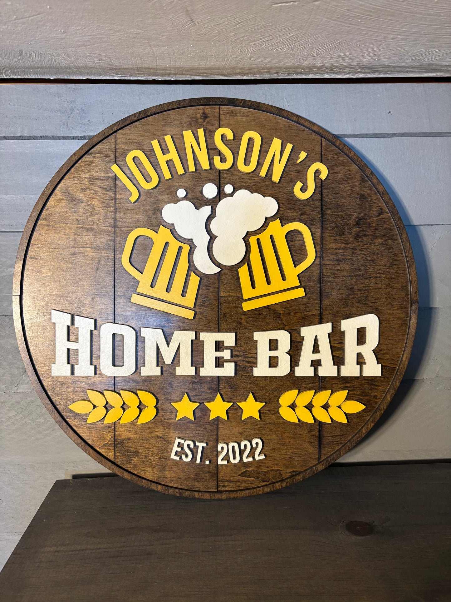 Custom Barrel Top Sign
