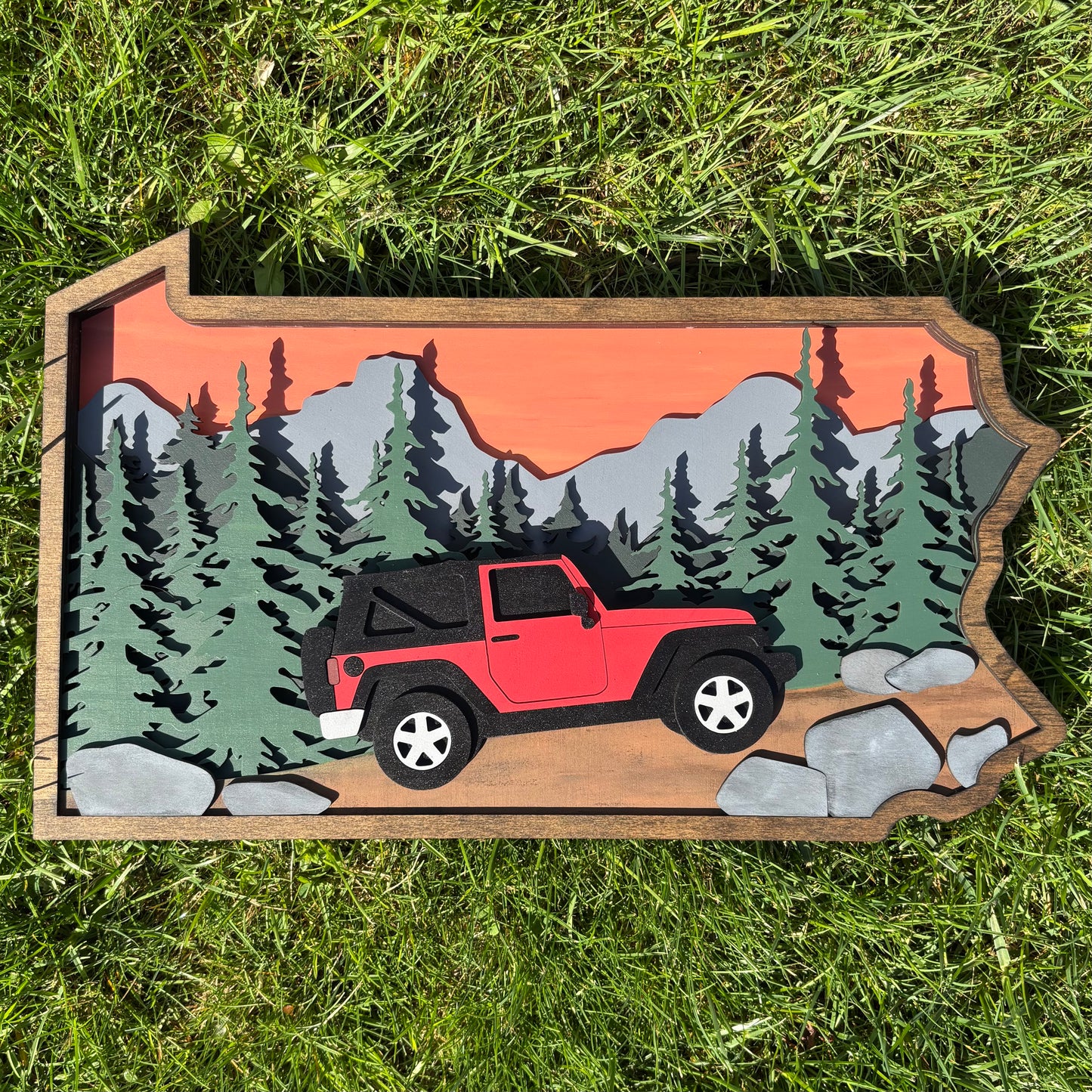 Off Road Scene - Large (Red)