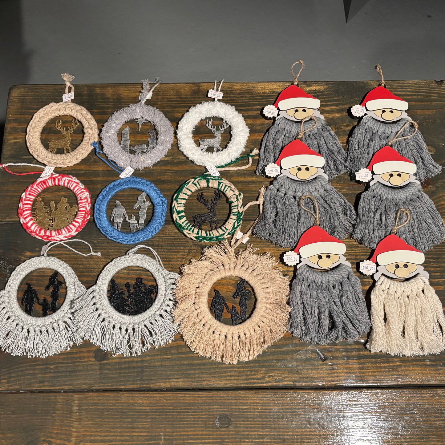 Yarn Ornament Set - 15 pack