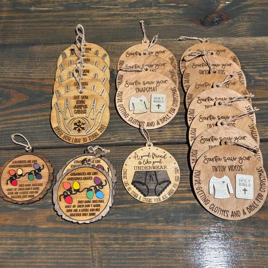Funny Ornament Set - 19 pack