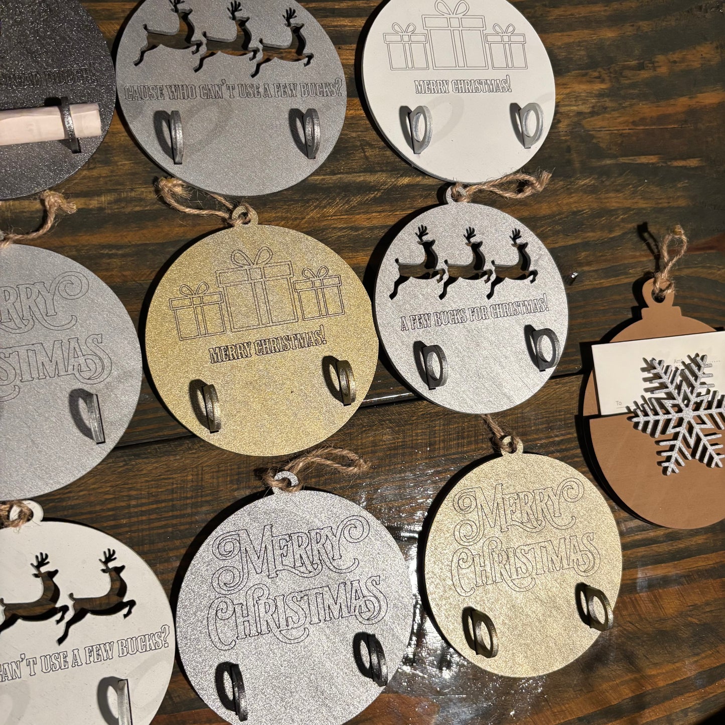 Gift Card / Cash Holder Ornament Set - 18 pack