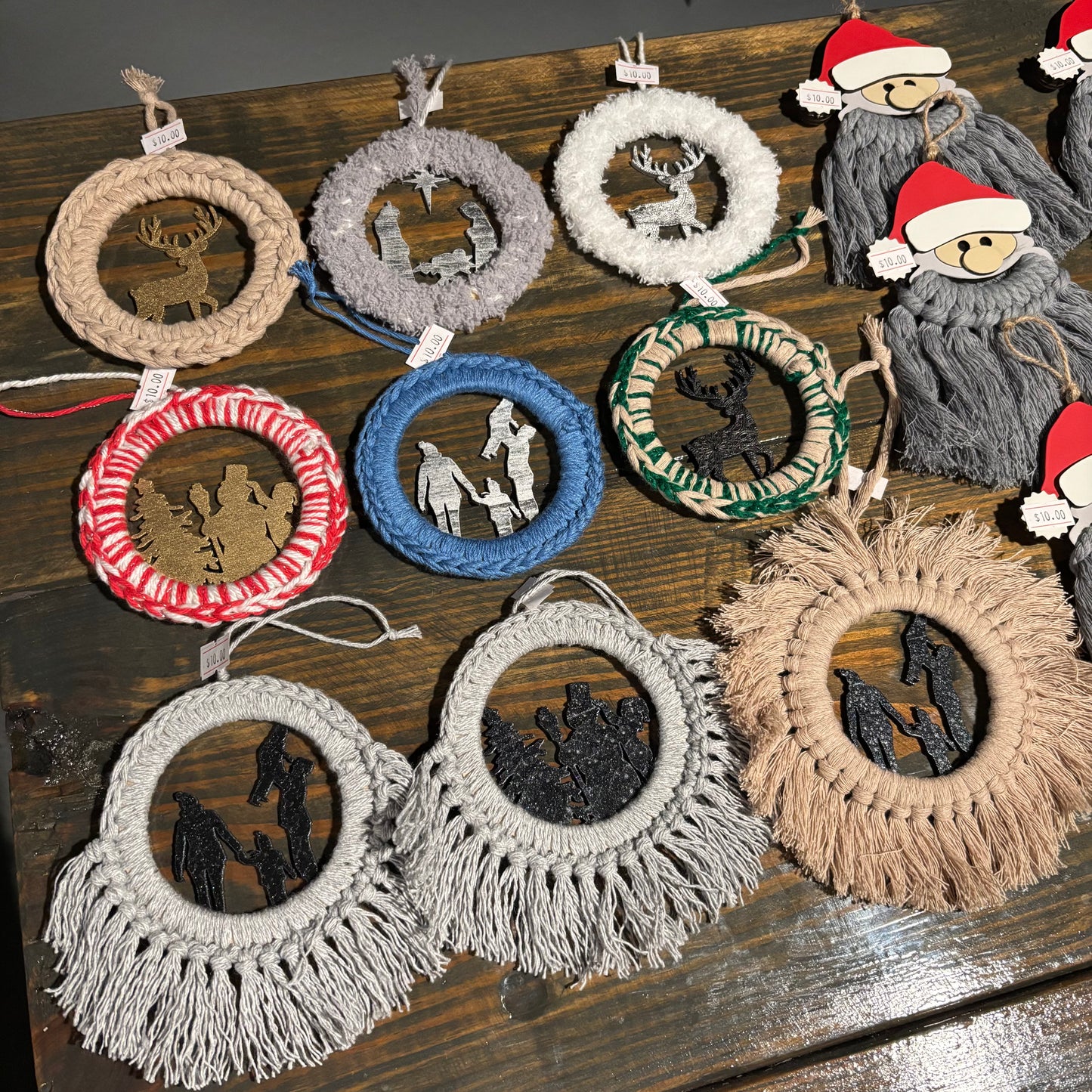 Yarn Ornament Set - 15 pack