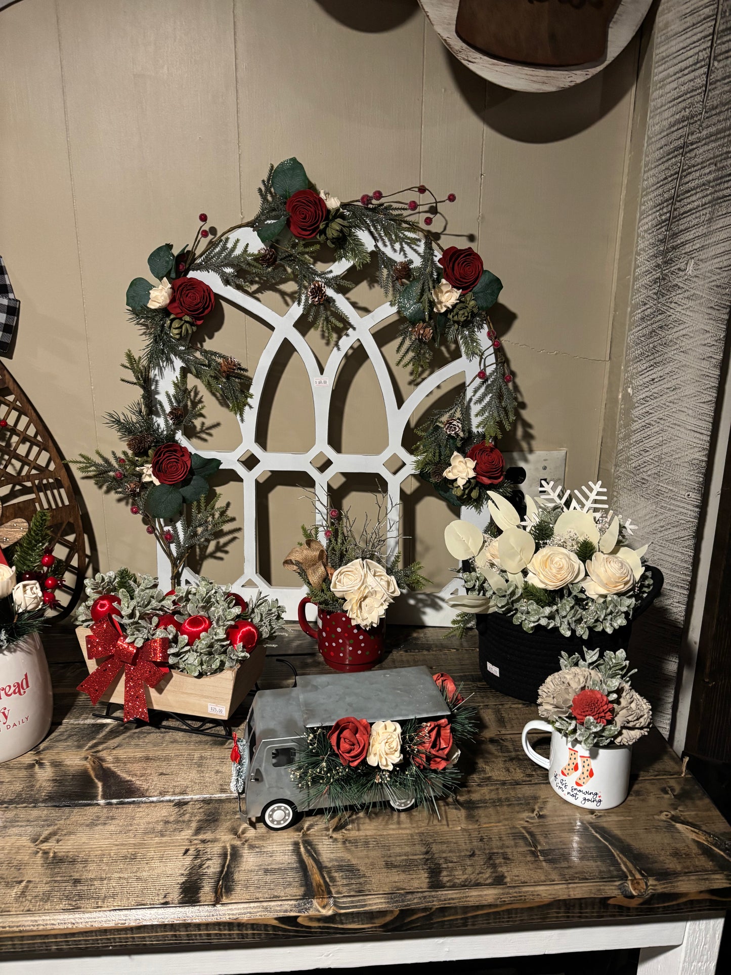 Wood Flower Christmas Collection