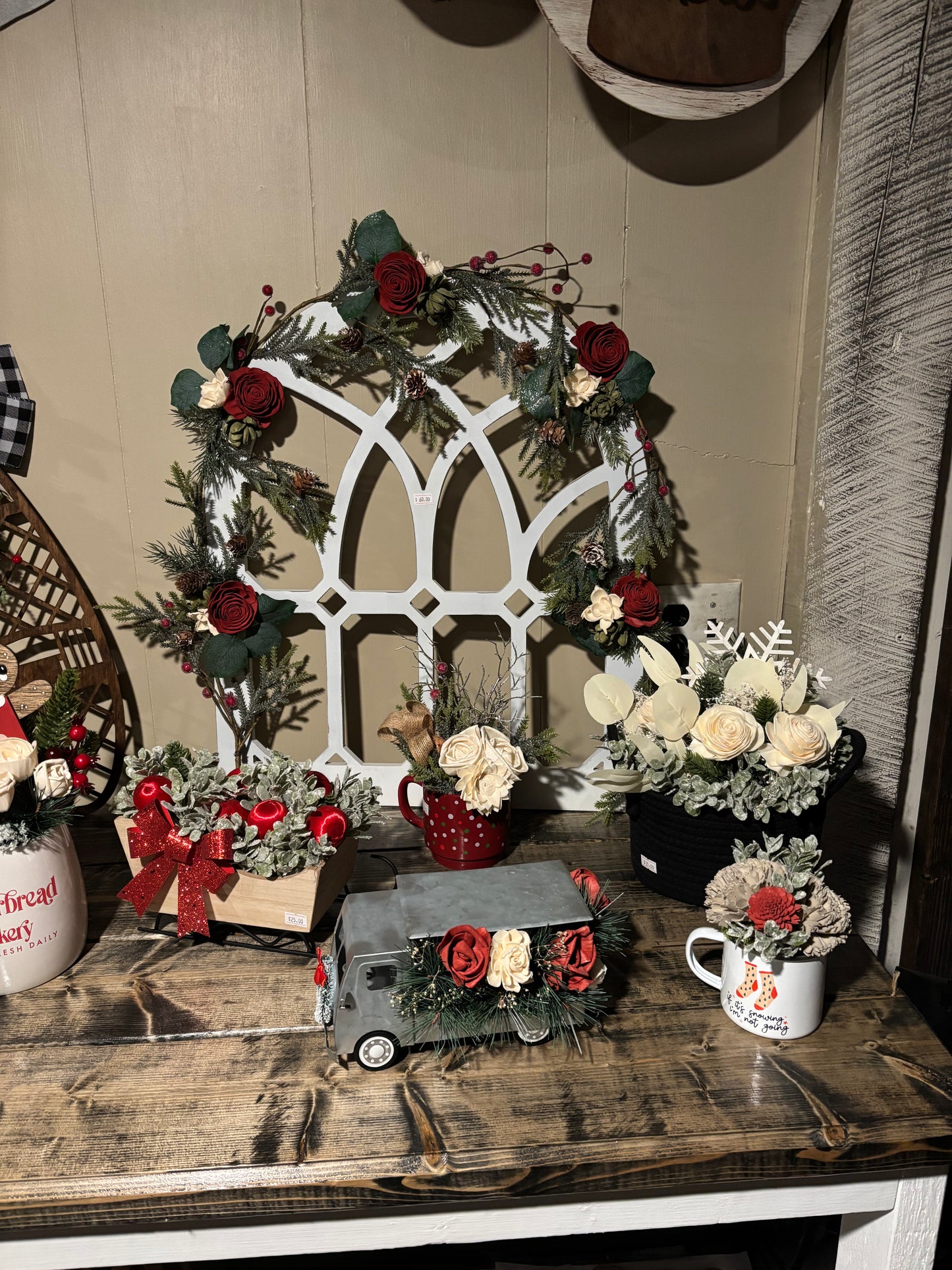 Wood Flower Christmas Collection