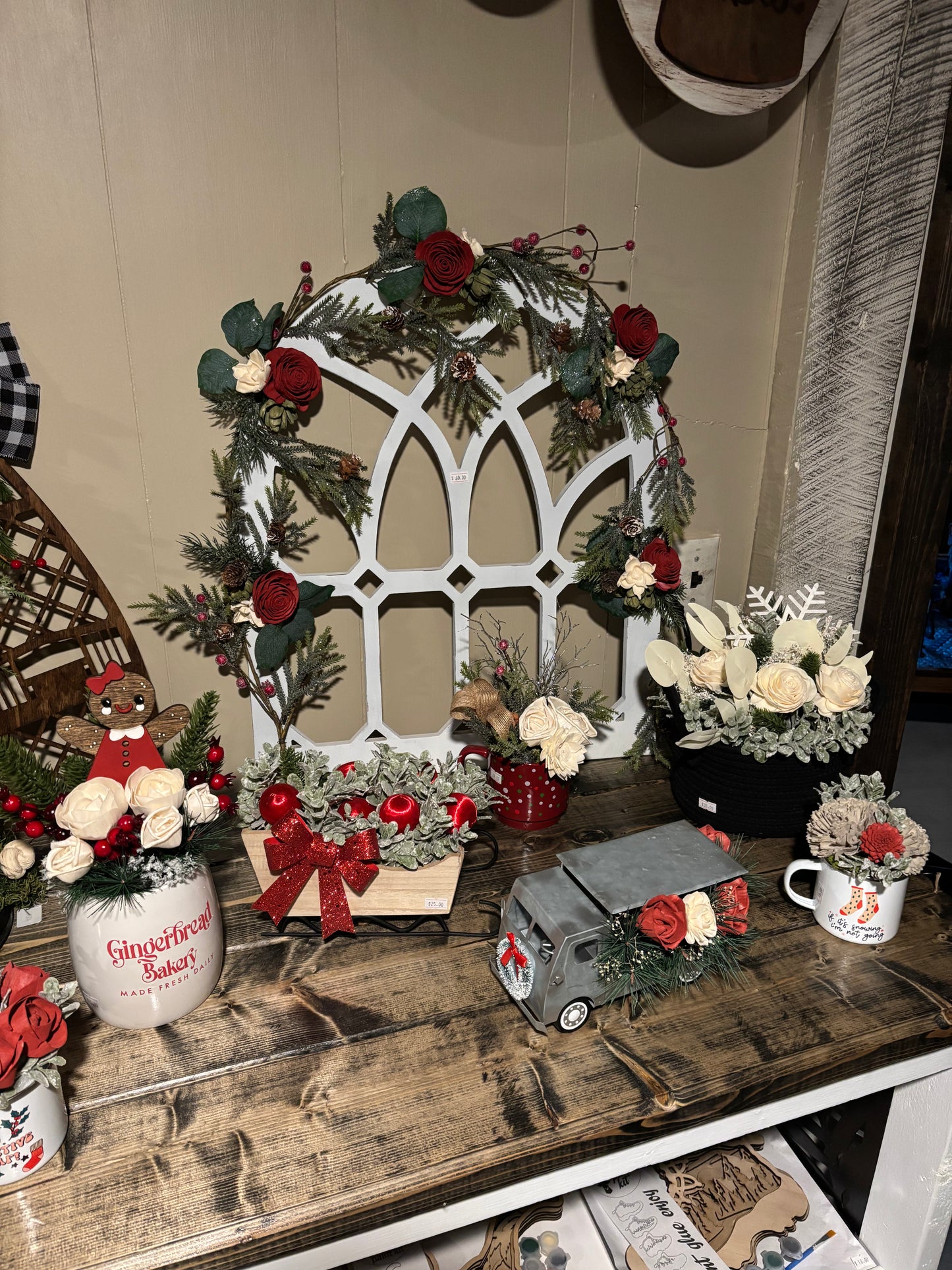 Wood Flower Christmas Collection