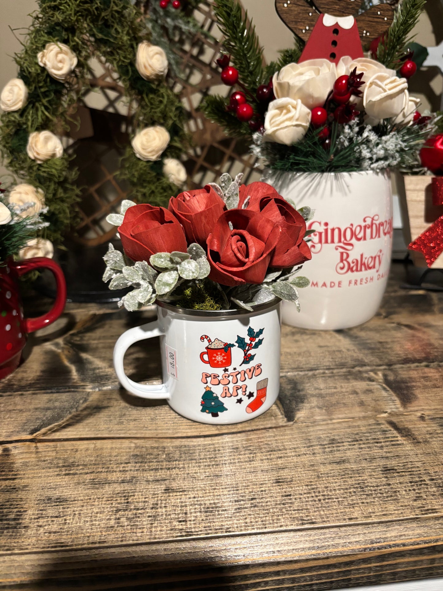 Wood Flower Christmas Collection